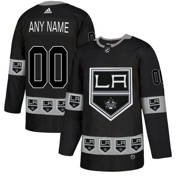 Men Los Angeles Kings #00 Any name Black Custom Adidas Fashion NHL Jersey->los angeles kings->NHL Jersey